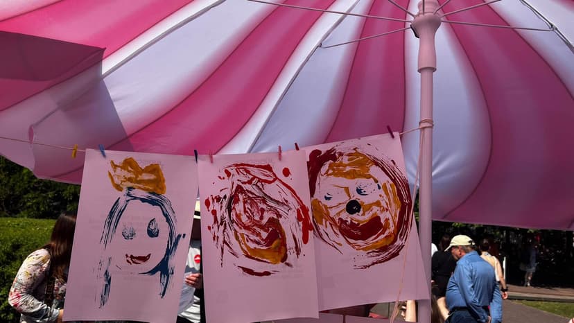 Zu Besuch beim Sommerfest, im Jüdischen Museum Berlin.